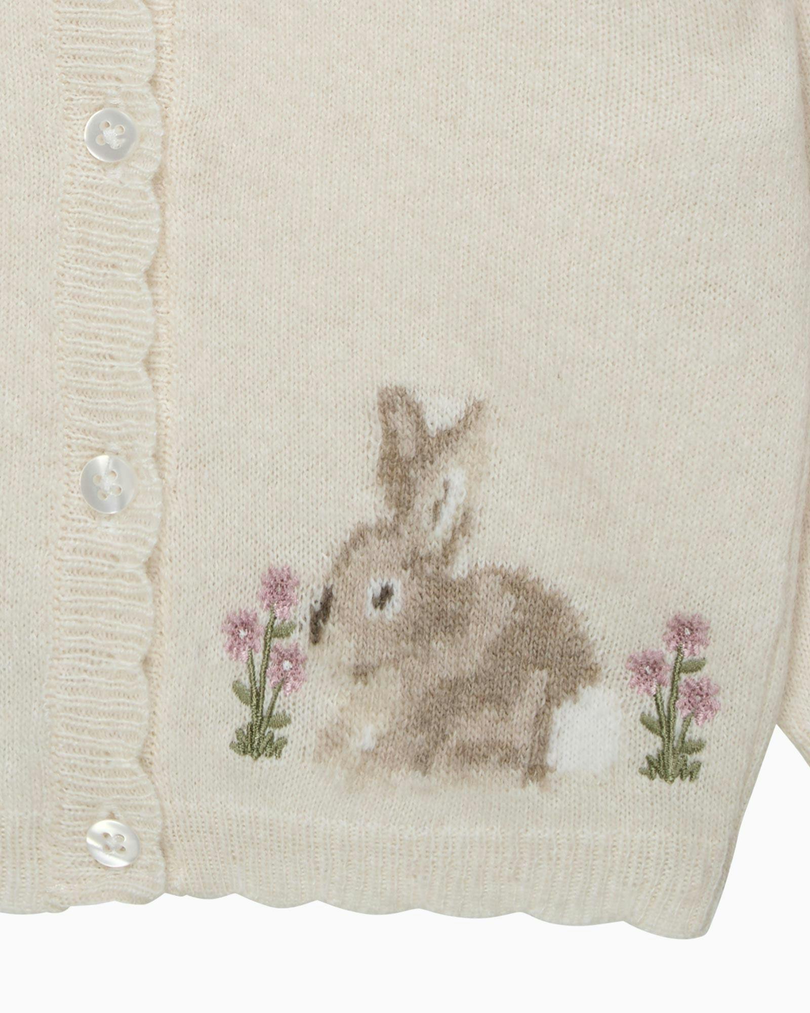 Baby Bunny Cardigan in Winter White