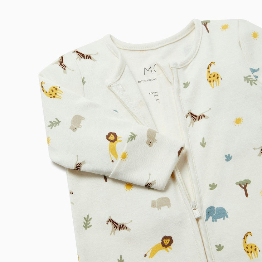 Safari Clever Zip Baby Pajamas