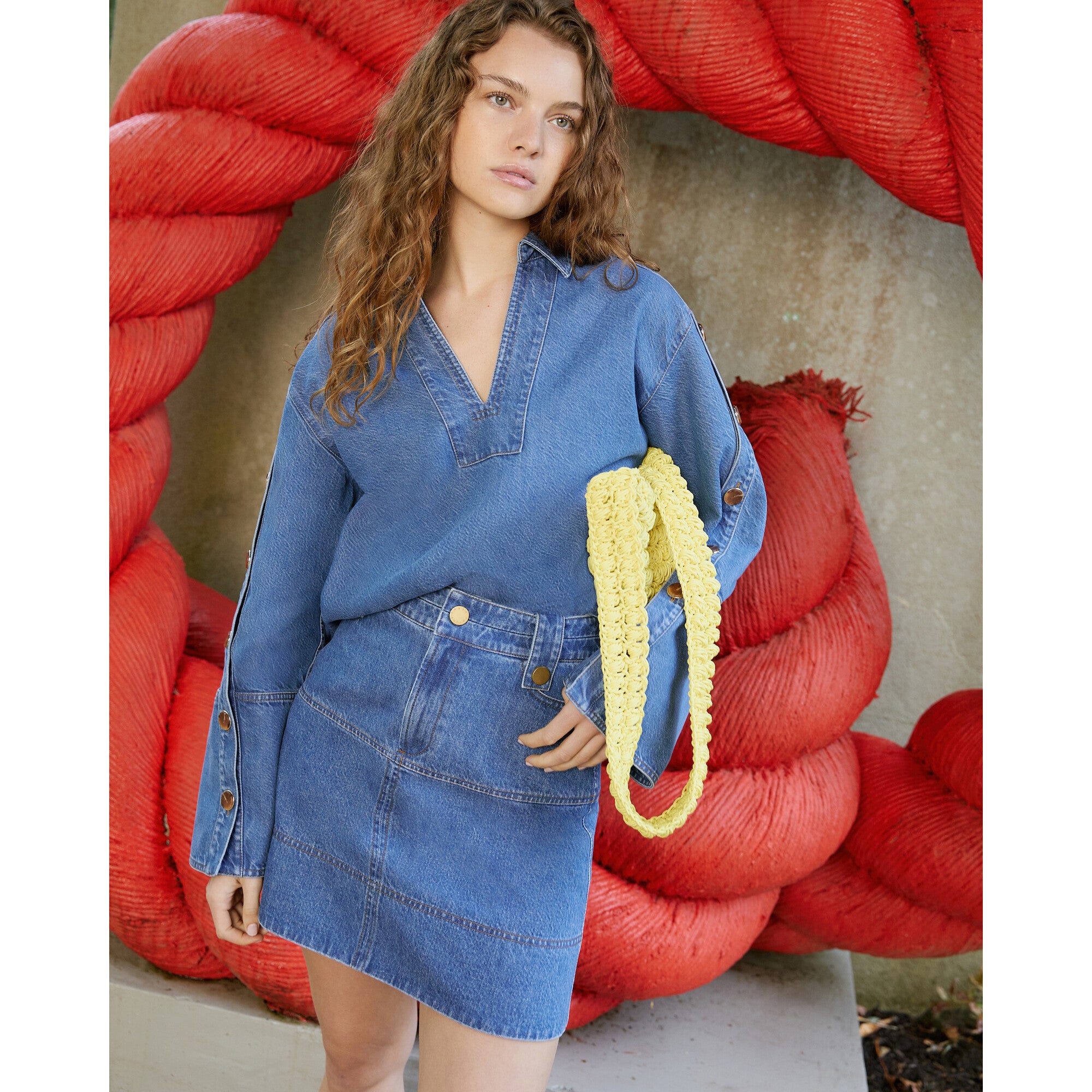 Women's Short Hudie Skirt, Blue