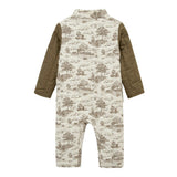 Country Toile Quilted Jumpsuit