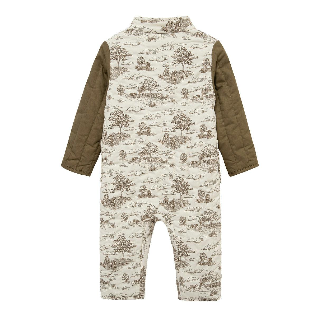 Country Toile Quilted Jumpsuit