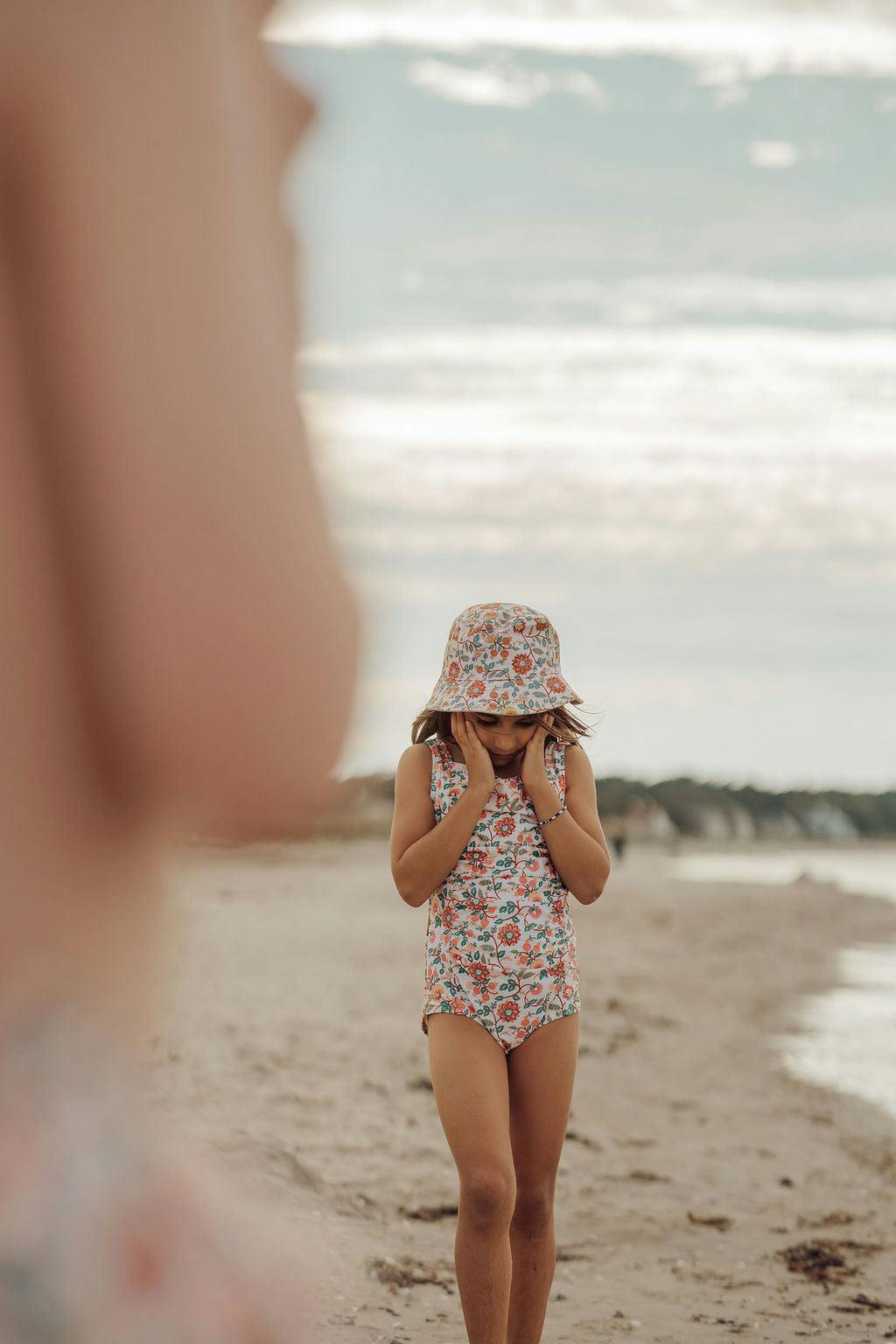 Vintage Girls 1 Piece Swimsuit | UPF + Recycled - In Bloom