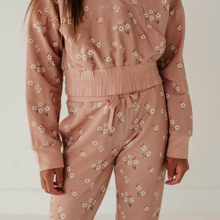 Girl's Hoodie Pullover Heart Twinkle Floral