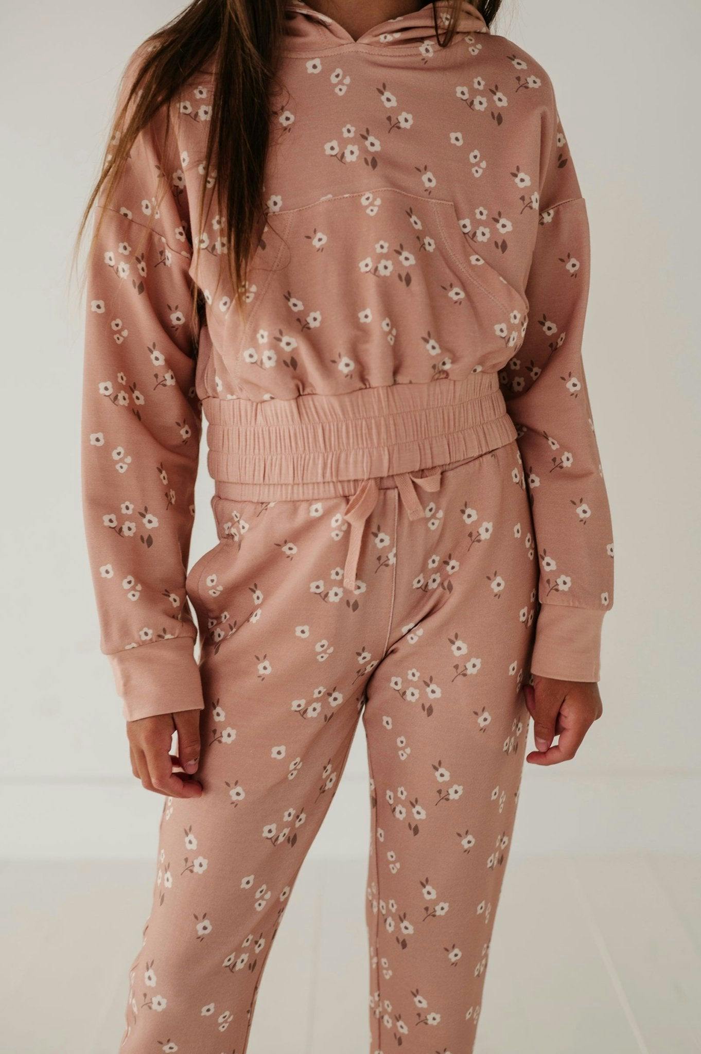 Girl's Hoodie Pullover Heart Twinkle Floral