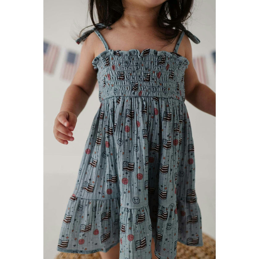 Tiered Mini Dress Retro America