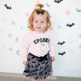 Spooky Patch Halloween Long Sleeve Romper