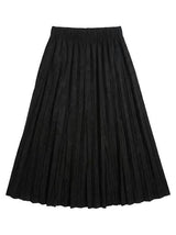 Midi Length Crinkle Pleating Skirt