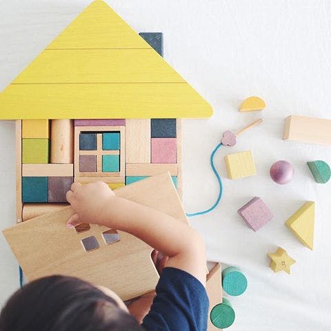 Tsumiki tidy toy block set house