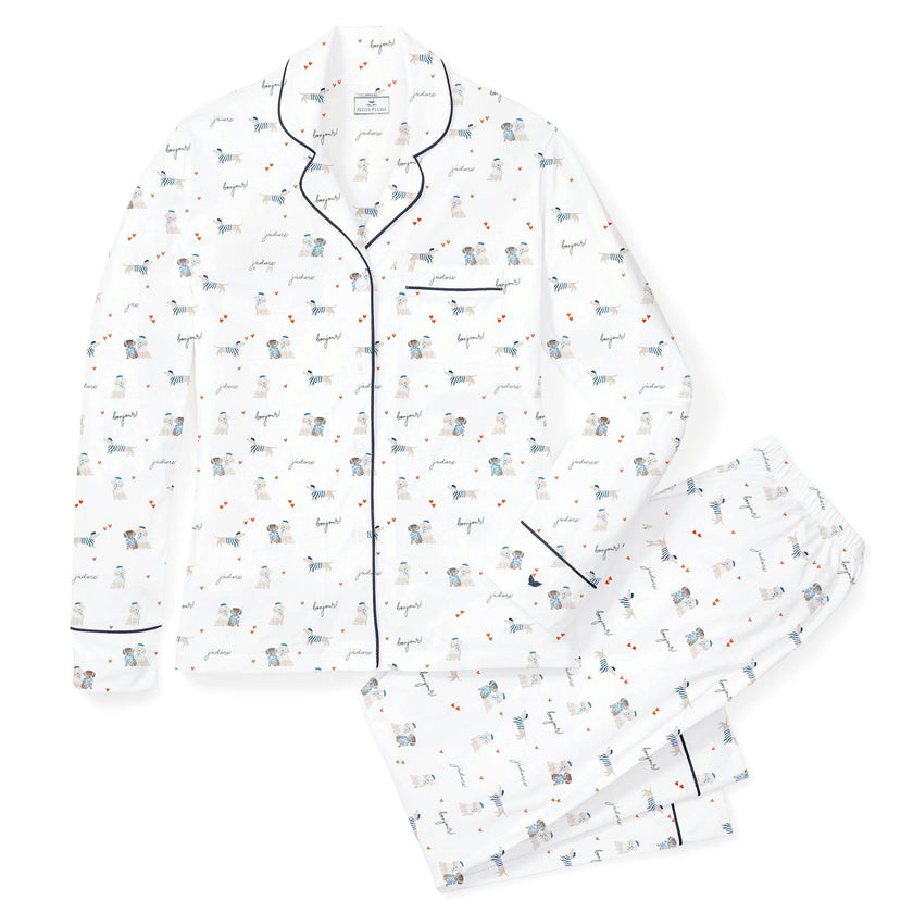 Women's Pima Pajama Set in Le Woof