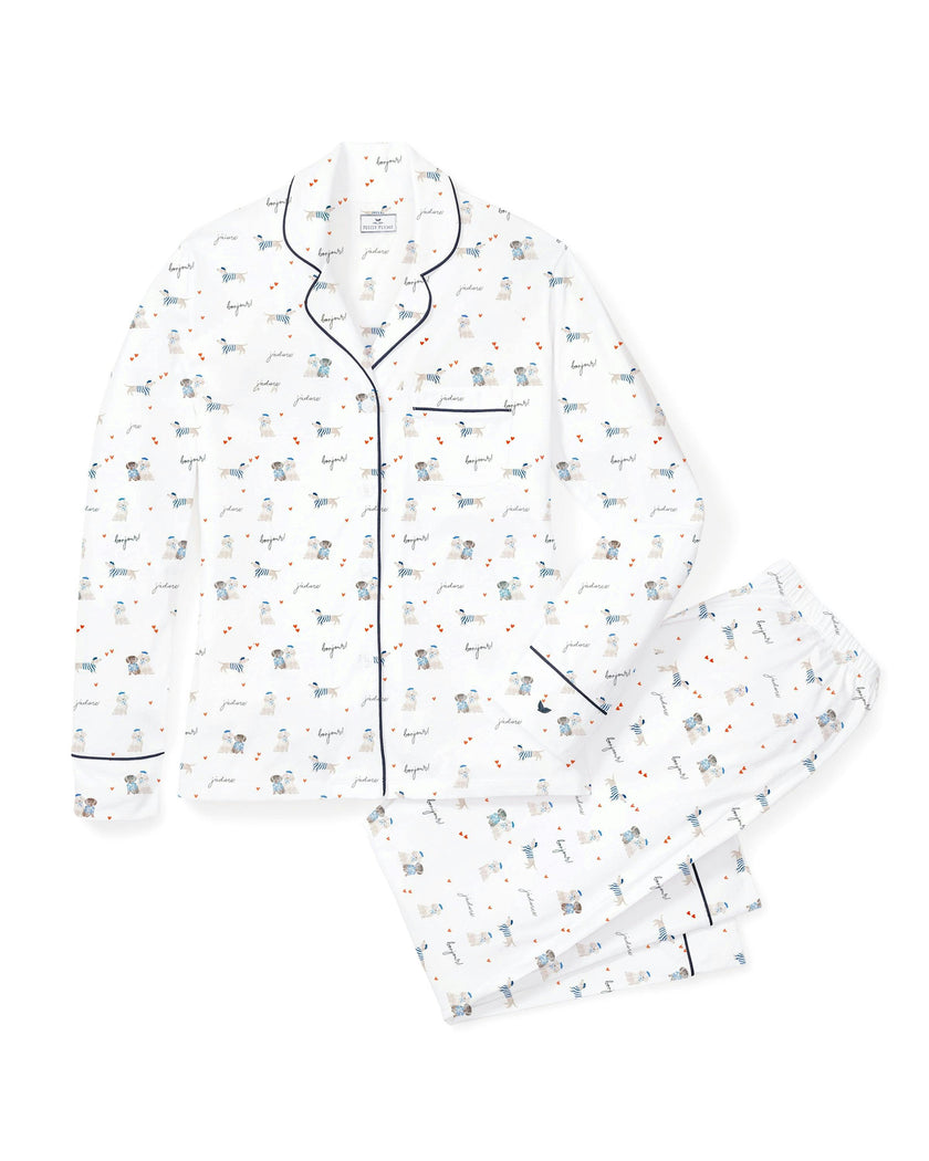 Women's Pima Pajama Set in Le Woof