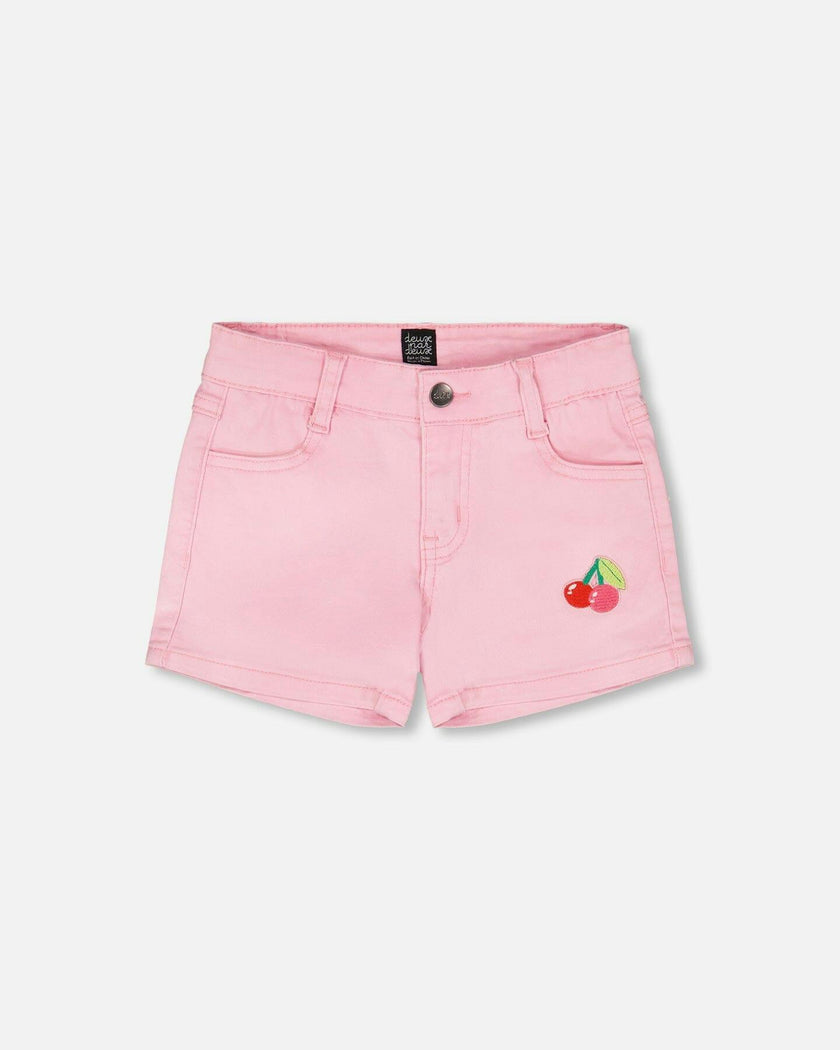 Denim Shorts With Embroidery