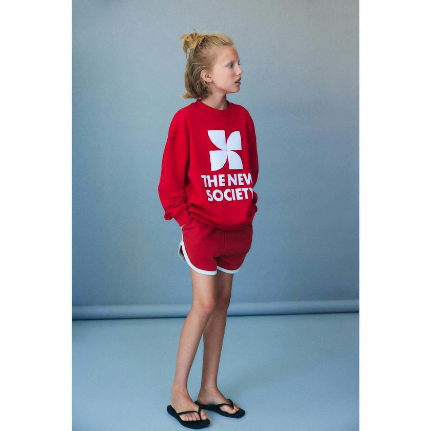 TNS Logo Teen Sweatshirt Tulip Red
