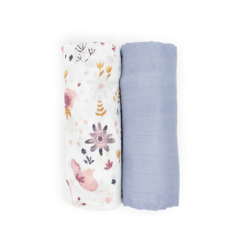 Deluxe Muslin Swaddle Blanket 2 Pack - Fairy Gardens