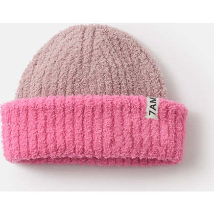 Baby Girls 2-Tone Ribbed Beanie