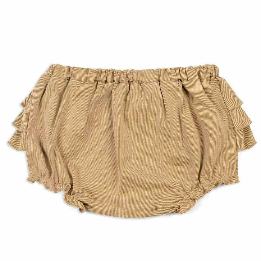 Rust Pinstripe Ruffle Bloomer