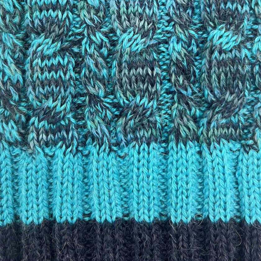 Kids Braided Rib Trim Scarf