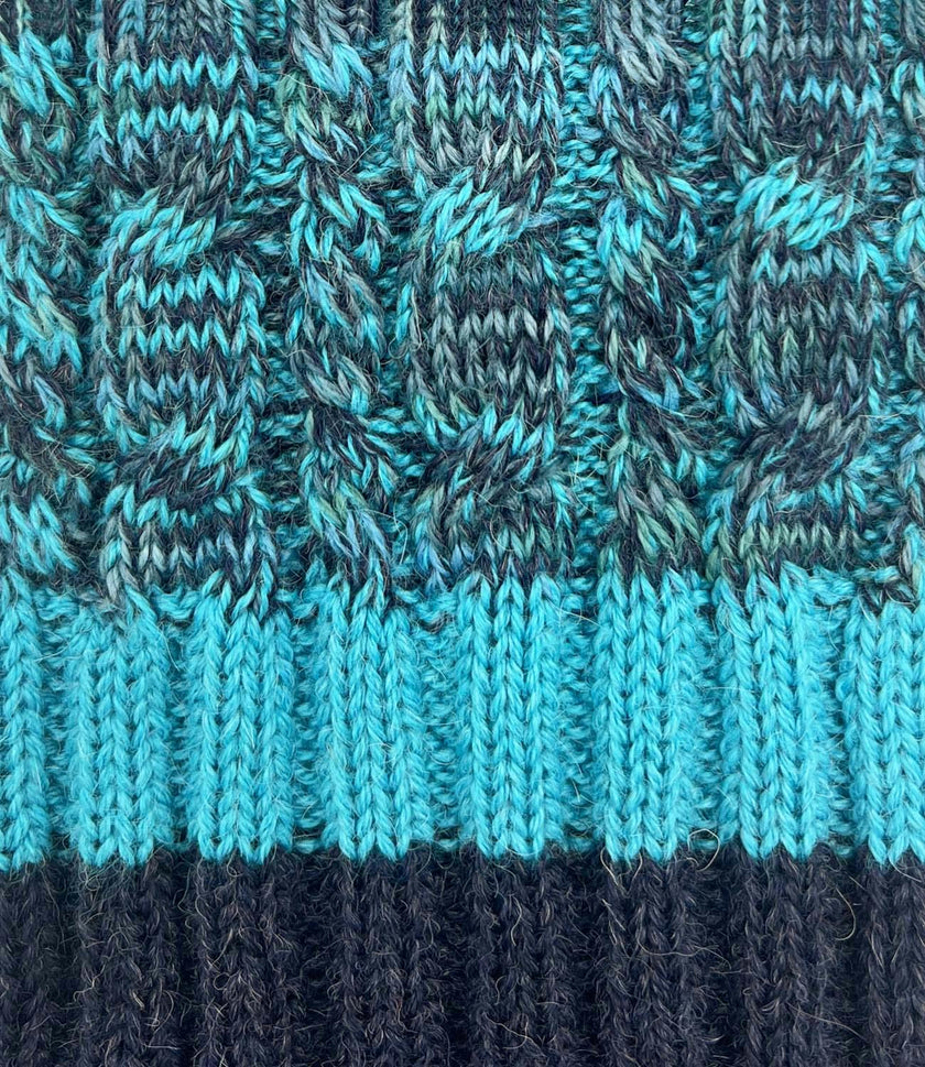 Kids Braided Rib Trim Scarf