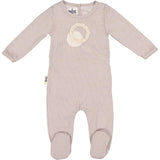 Shadow Shape Long Sleeve Footie, Cream