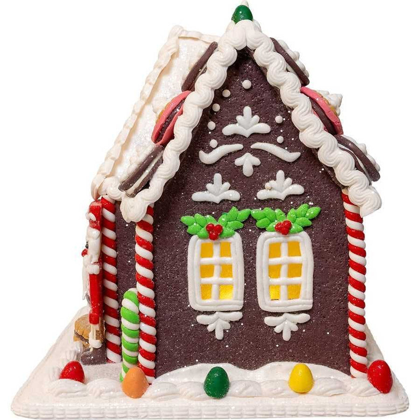 9.5-Inch Battery Operated LED Gingerbread Cookie House