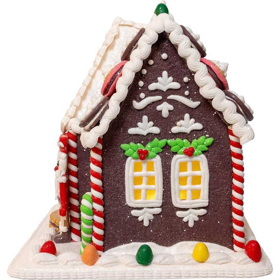 9.5-Inch Battery Operated LED Gingerbread Cookie House