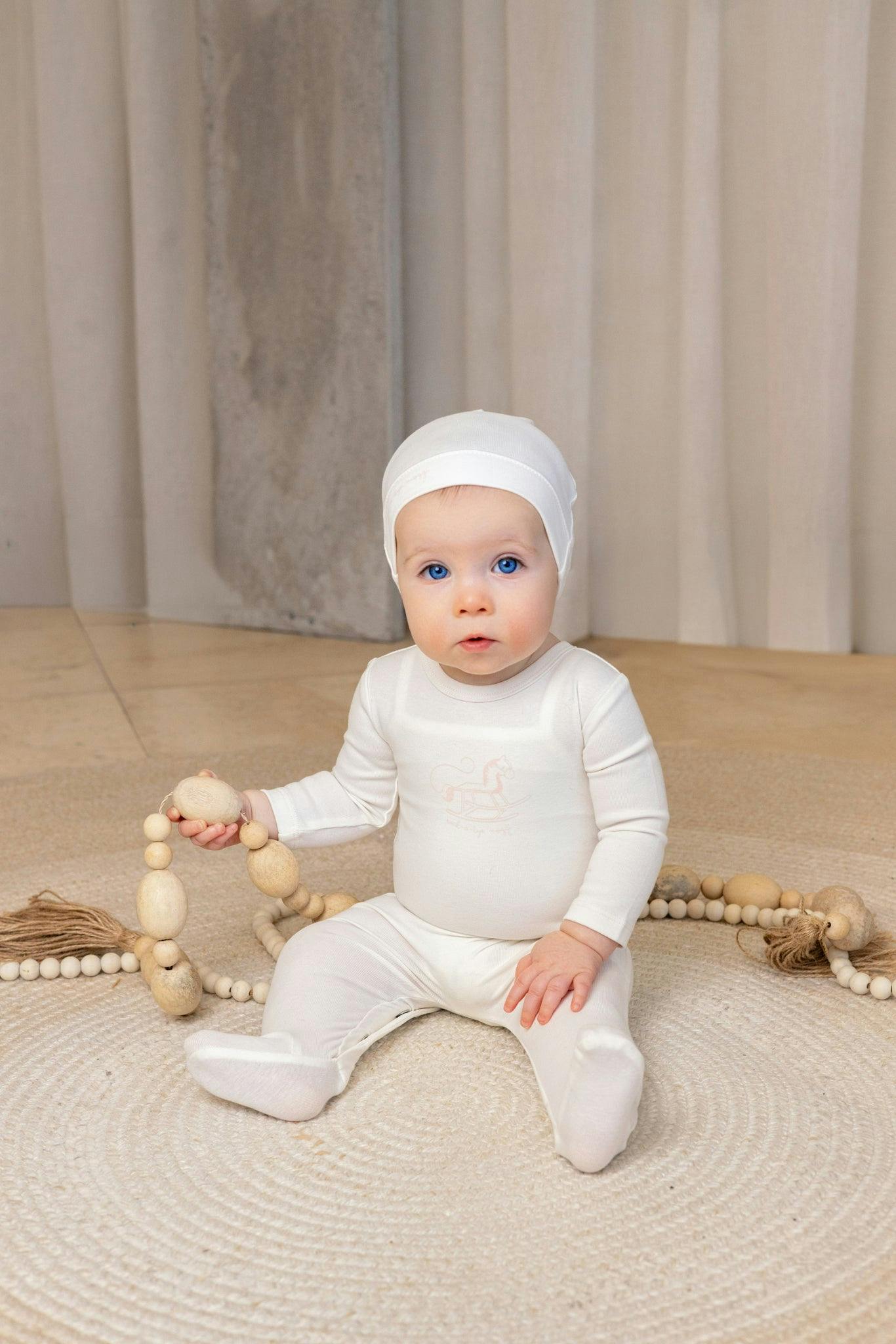 Rocking Horse Footie And Beanie, Girls