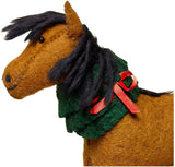 Hand Felted Wool Horse Wreath Christmas Tree Topper