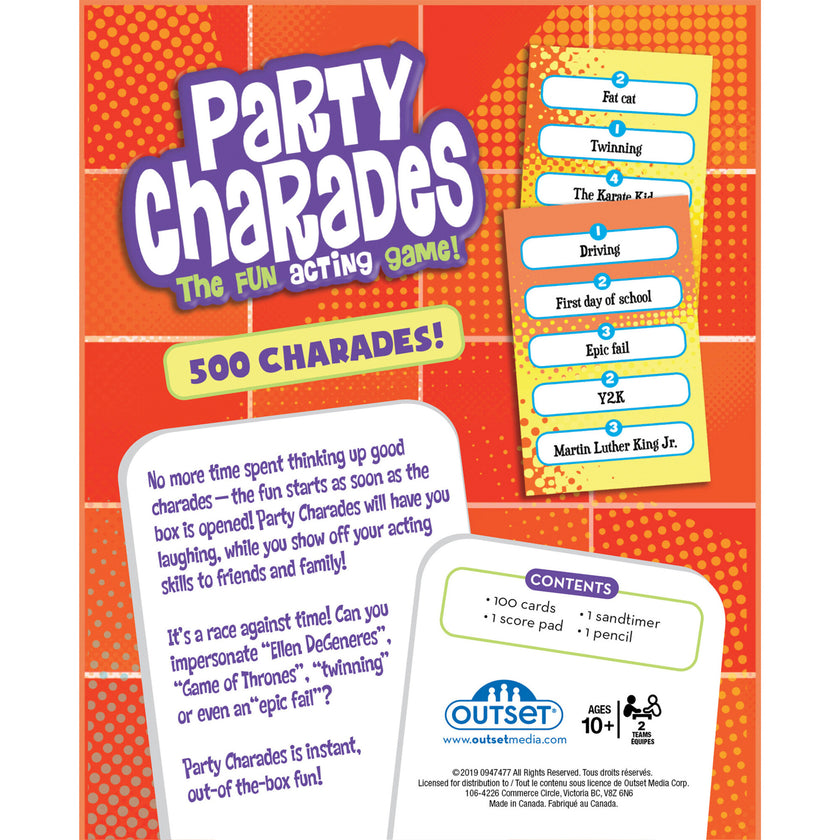 Outset Media Party Charades Family Board Game