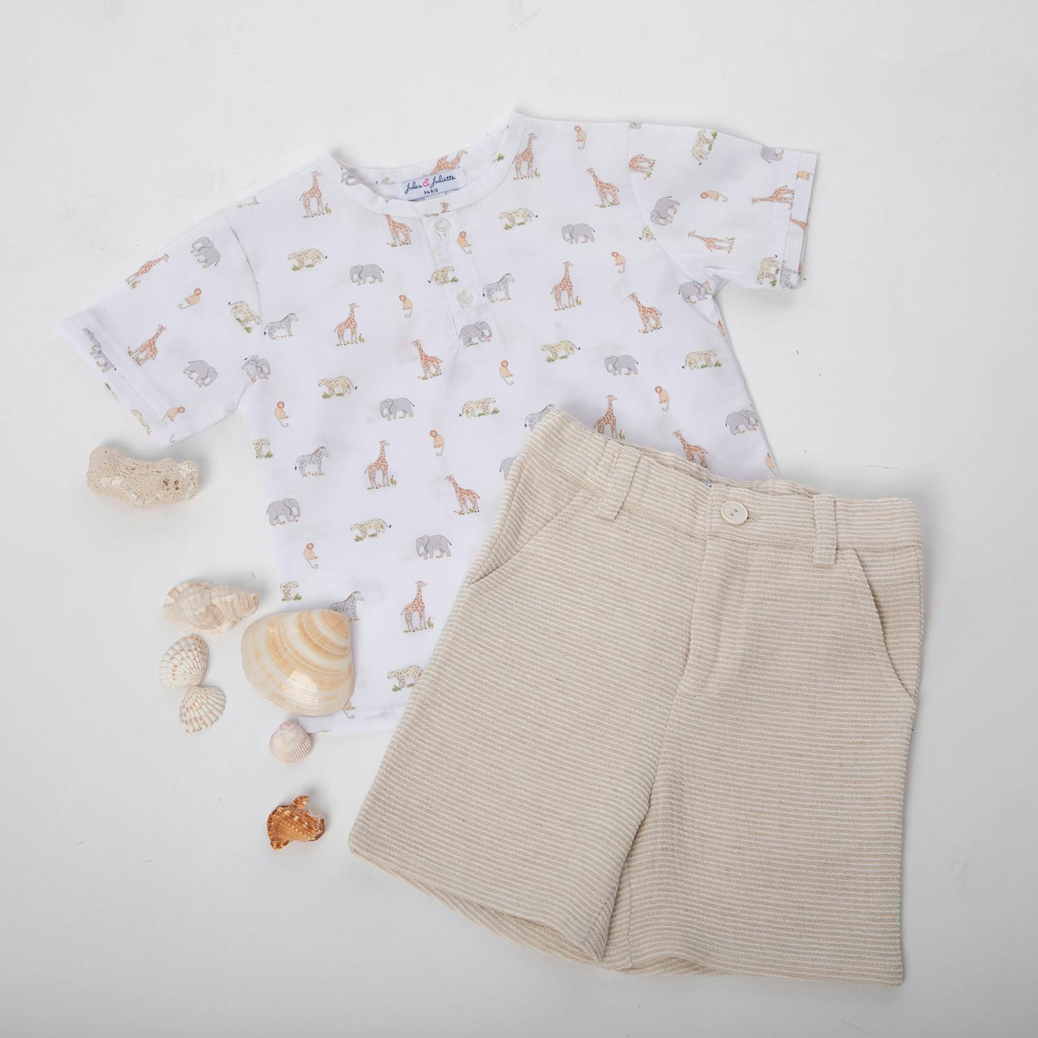 Alfred Baby T-shirt Short Sleeve, Off-White Jungle