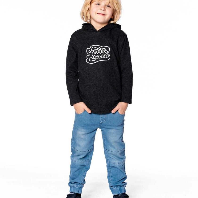 Long Sleeve Super Soft Brushed Jersey Hooded Tee