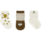 Oh Honey 3-Pack Baby Socks in Tan