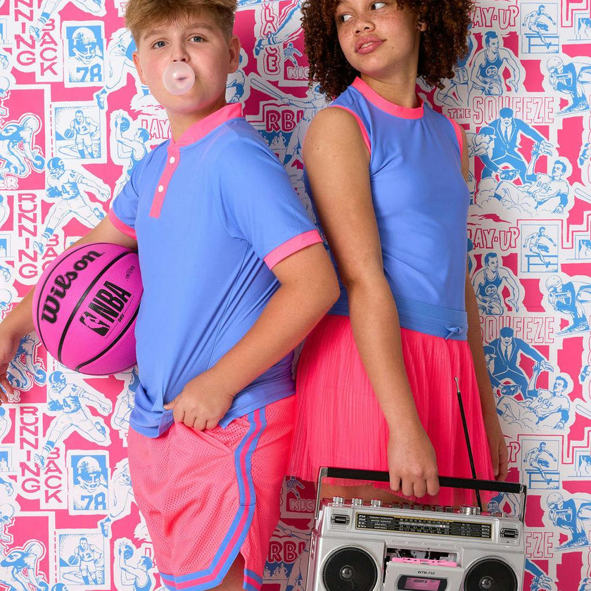 neon pink basketball short