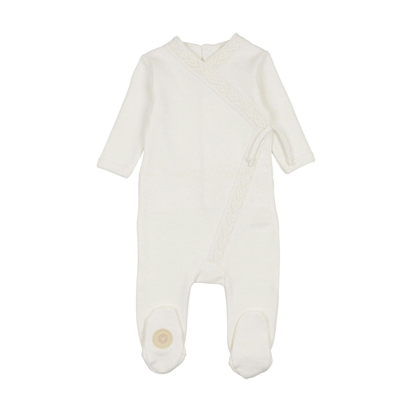 Knit Twist Footie Rose Smoke