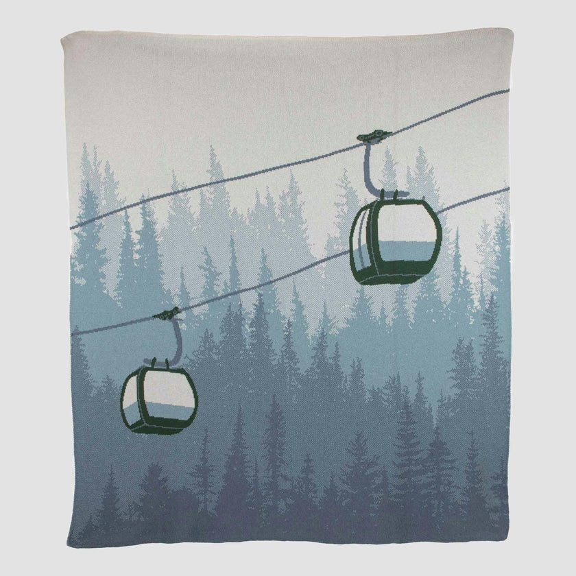 Cotton Sustainable Knit Throw Blanket | Alpine Lift