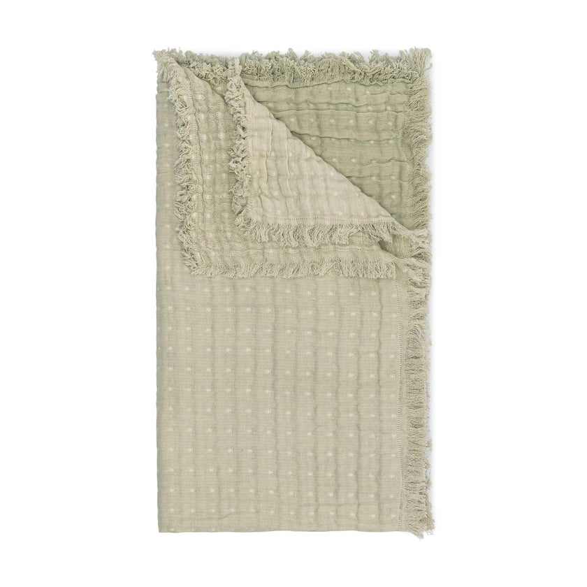 Multi-Layer Cotton Muslin Baby Blanket (Sage Green Ombre)