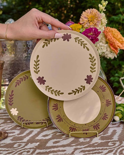 Fleur Hors d'Oeuvres Plate Set - Dirty Martini