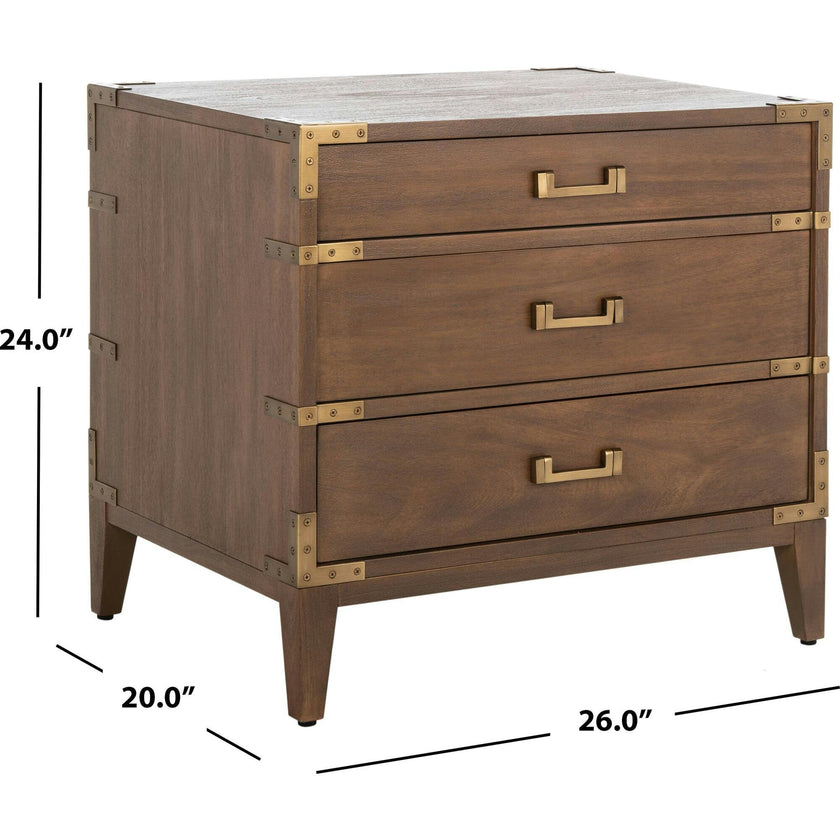Nisha 3 Drawer Nightstand