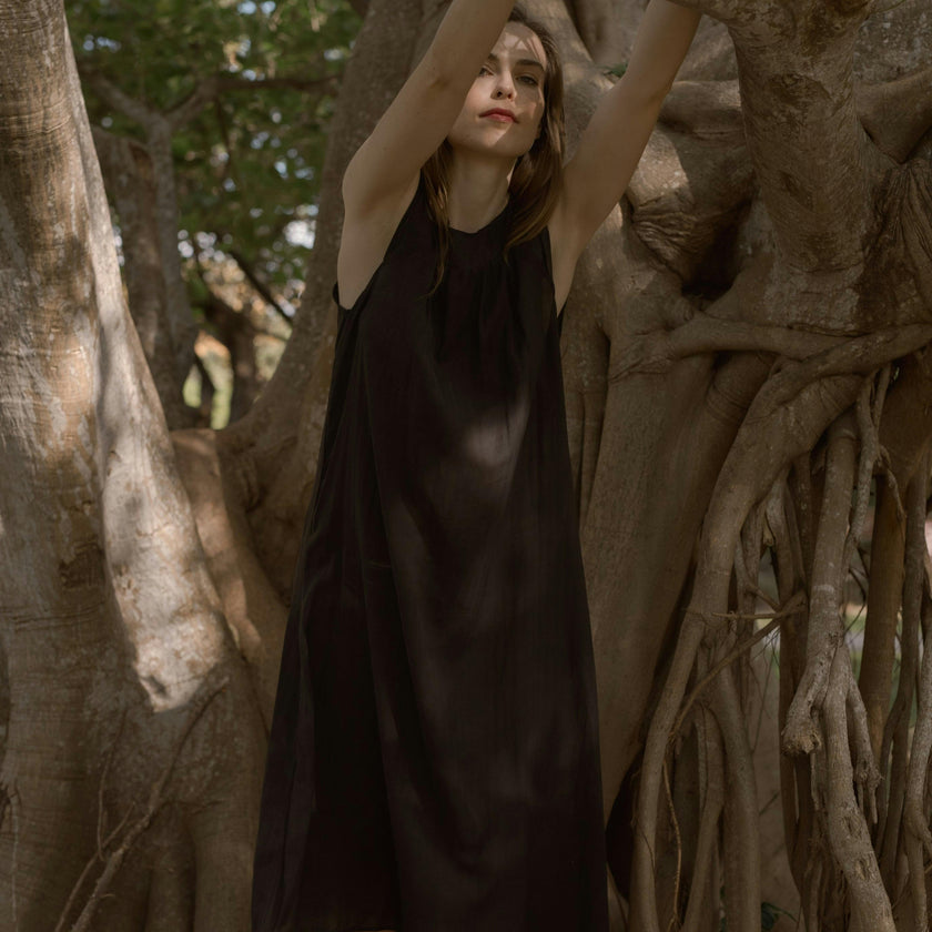 CHLOE SLIP DRESS HERRINGBONE