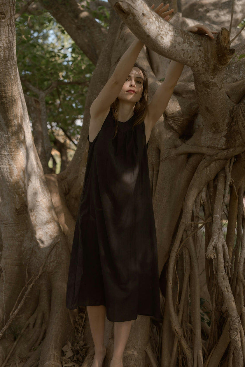 CHLOE SLIP DRESS HERRINGBONE