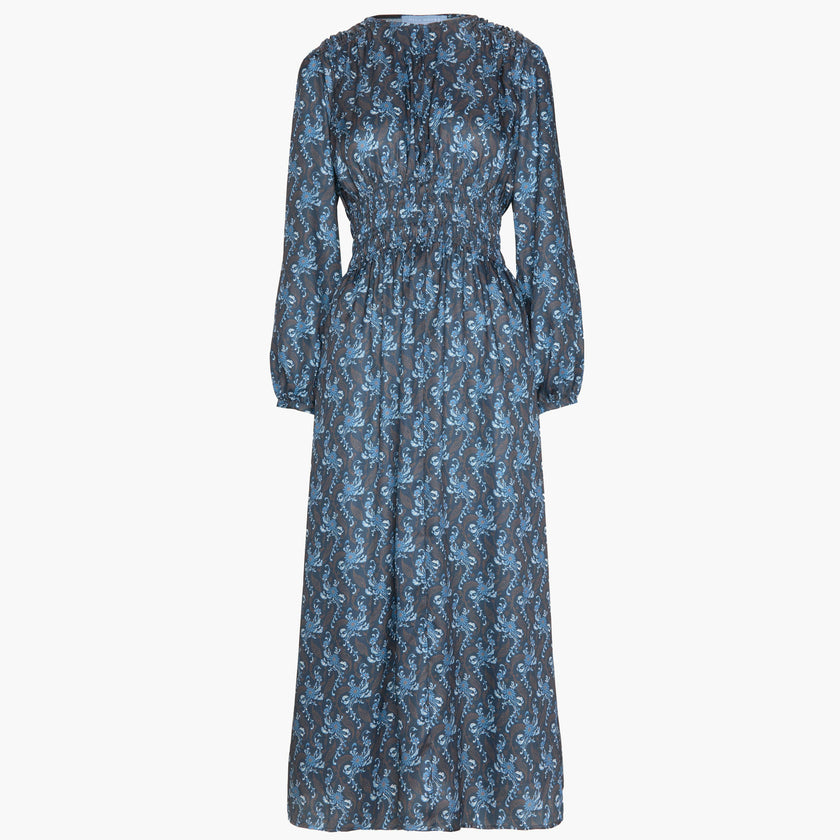 The Rosely Dress - Navy Cala Paisley