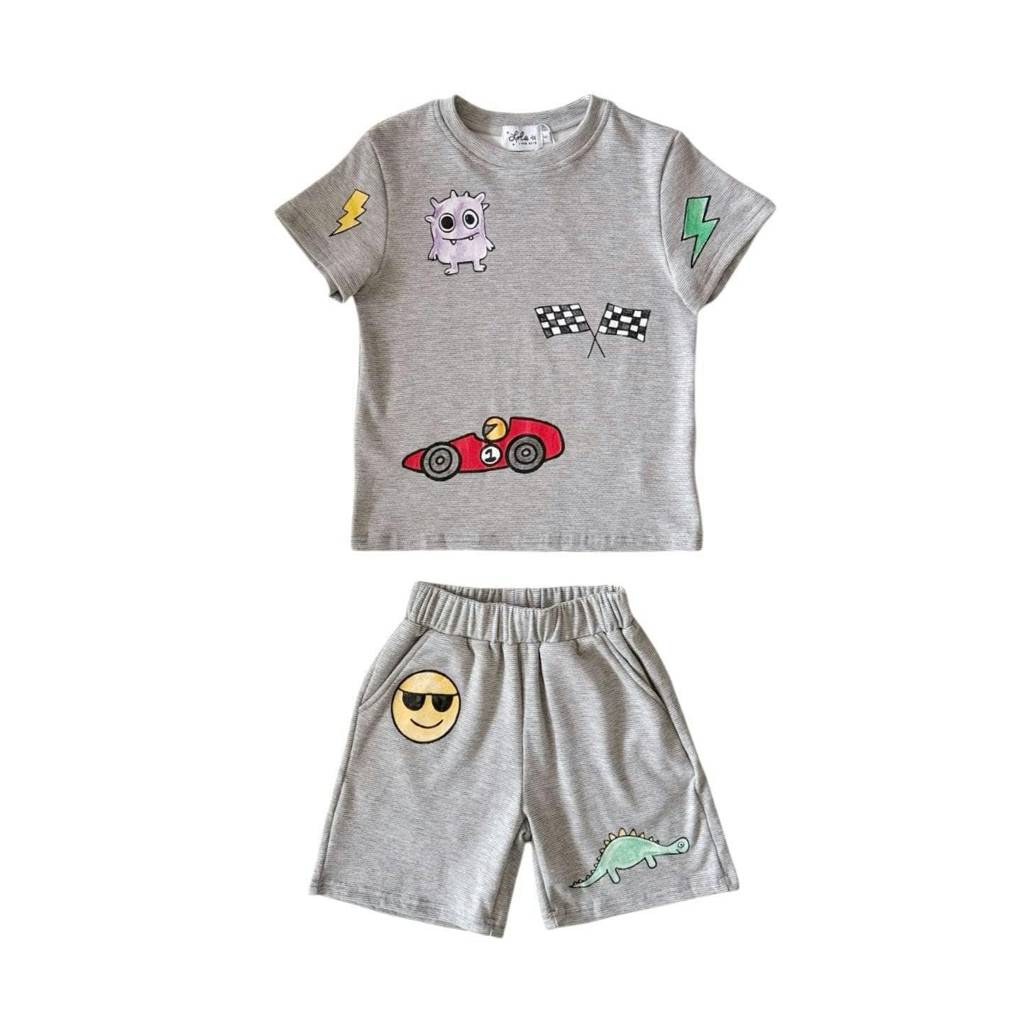 Boys Sticker Short Set