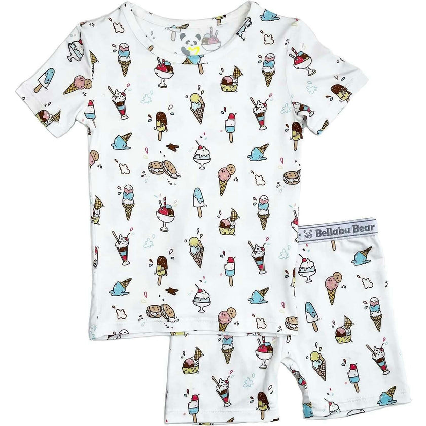 Ice Cream Bamboo Kids Pajama Short Set