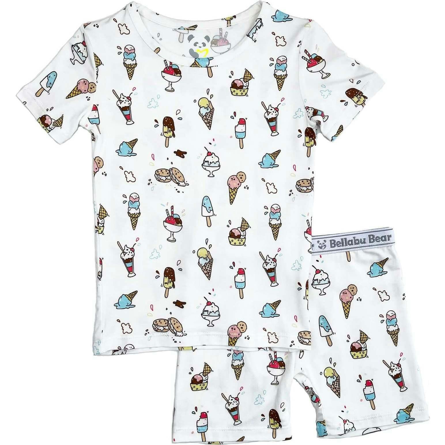 Ice Cream Bamboo Kids Pajama Short Set