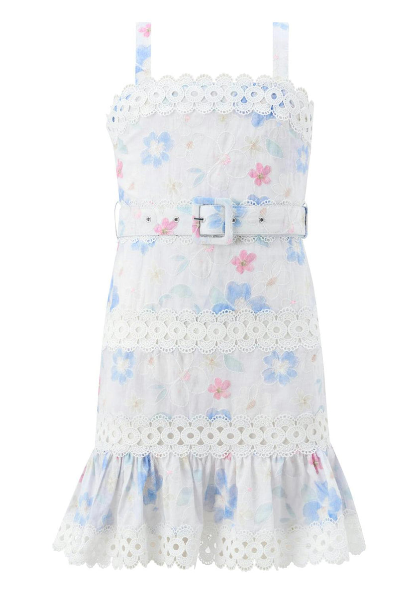 Deanna Embroidery Mini Dress