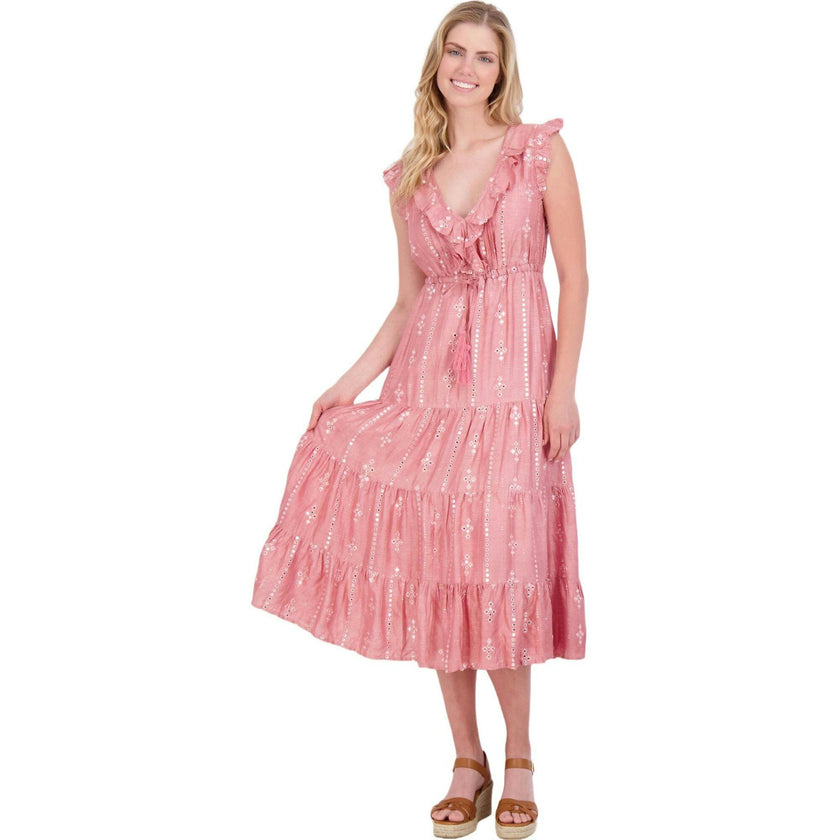 Women's Luxe Giselle Silk Dupioni Maxi Dress, Pink