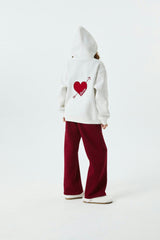 Lea White French Terry Oversized Hoodie - Ace
