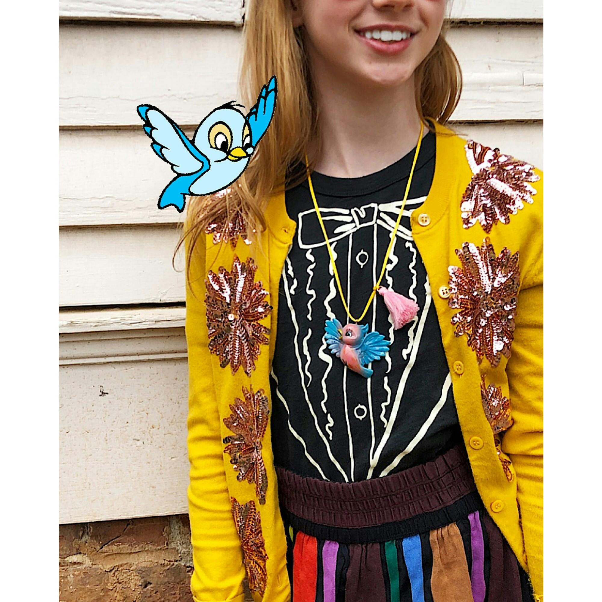 BIRDIE THE BLUE BIRD NECKLACE