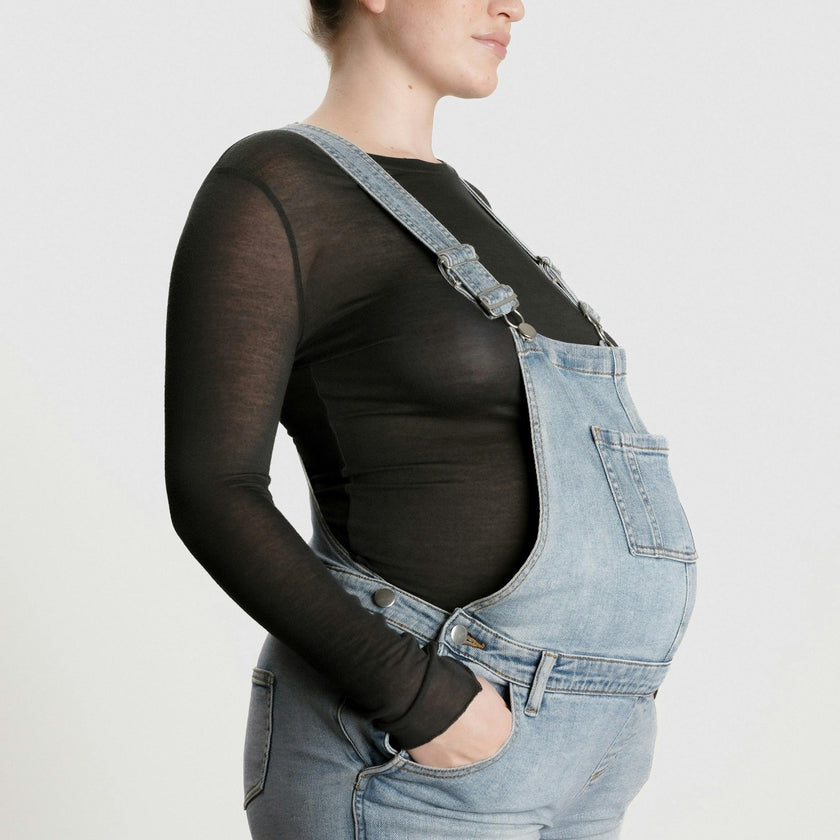 Women's Maternity Austin Distressed Shortalls