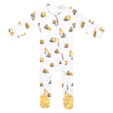 Bamboo Zip-Up Footie Pajama - Dozer