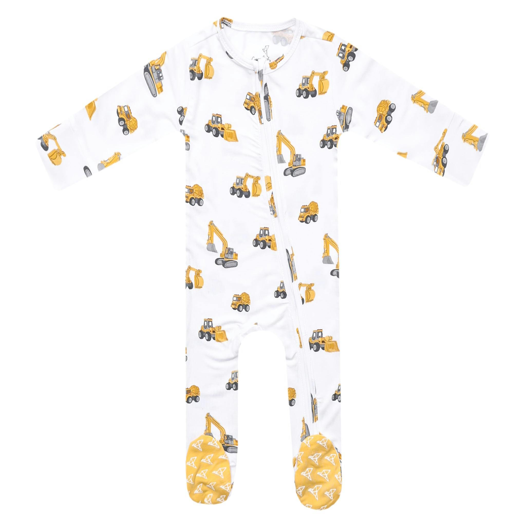 Bamboo Zip-Up Footie Pajama - Dozer