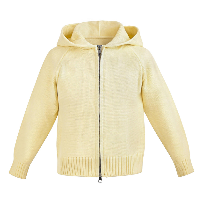 Yellow Hooded Puffer Jacket